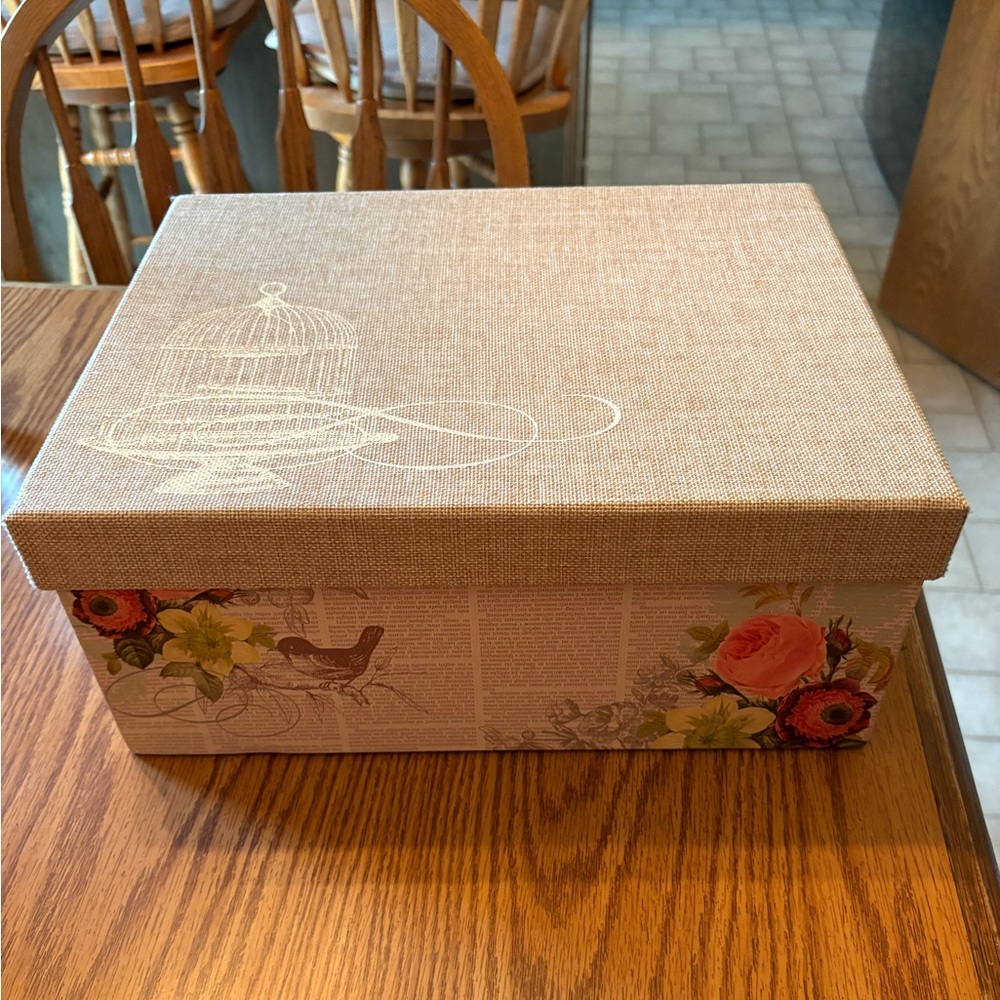Floral Decorative Storage Box